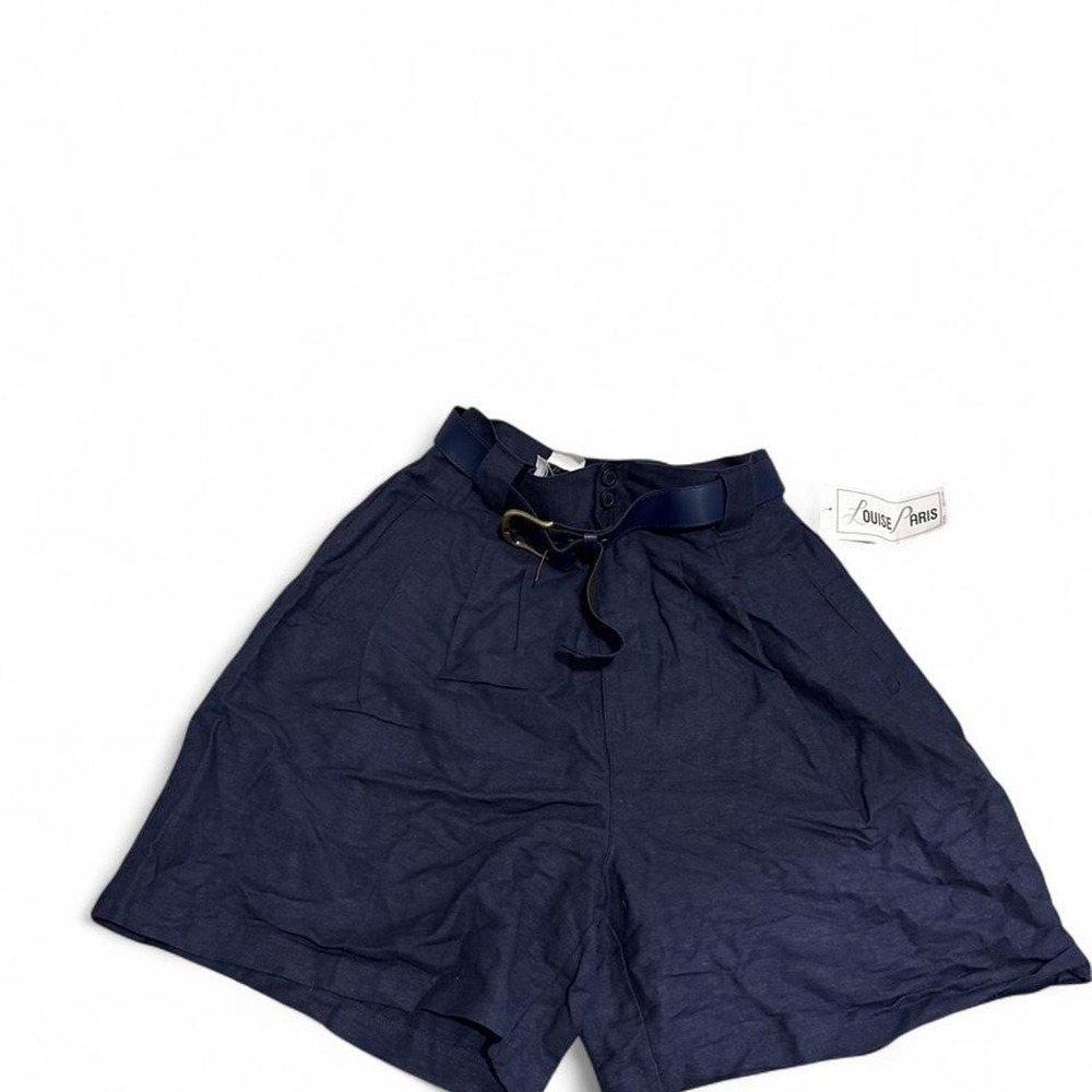 NWT 90s Deadstock Sailor Fisherman Linen High Waisted Shorts